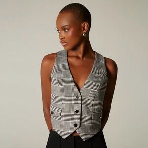 Reformation Devon Plaid Vest